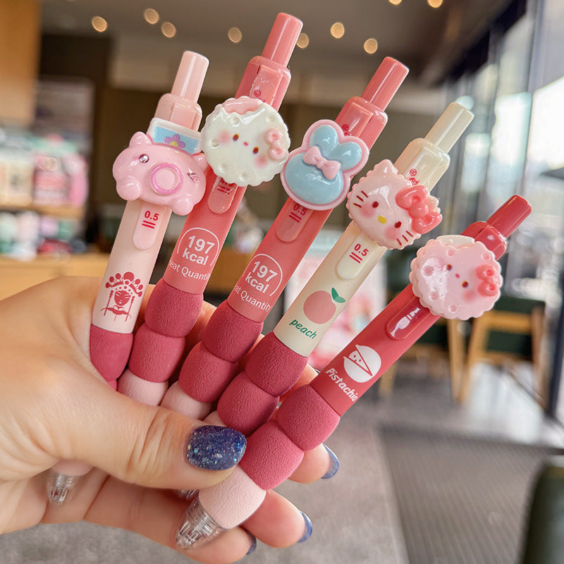 Wholesale pink Cute Heart Student Press Ballpoint Pen