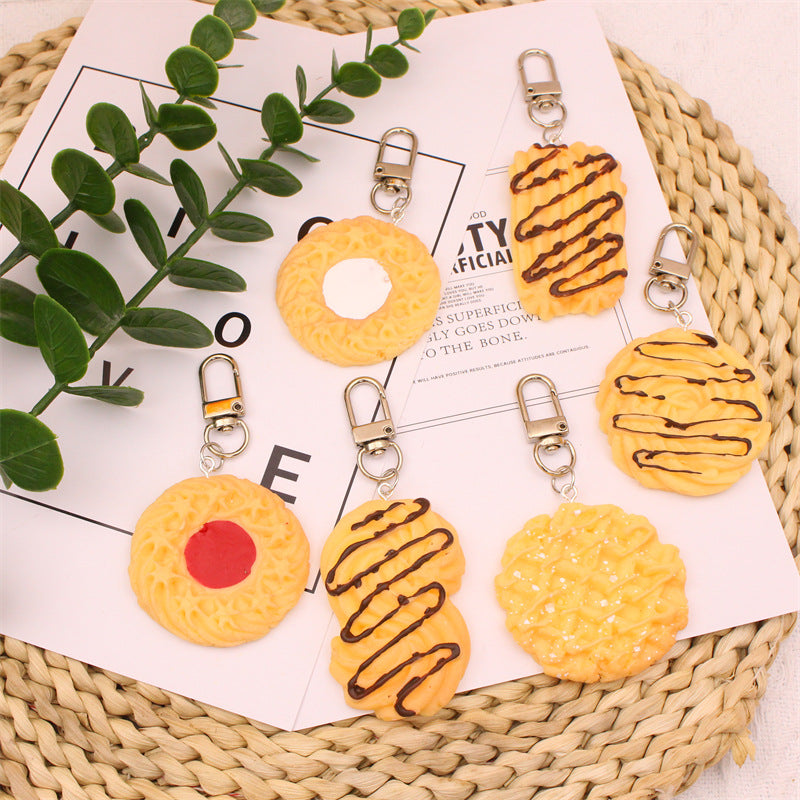 Wholesale Cookies Creative Personality DIY Resin Keychains ACC-KC-YiNian004