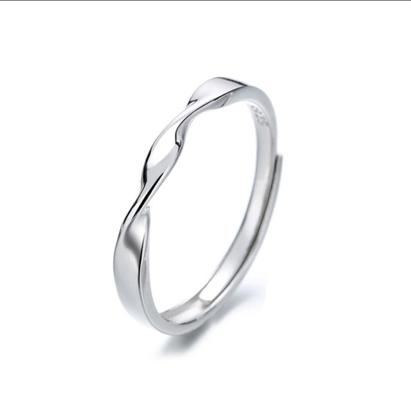 Wholesale Valentine's Day s925 silver butterfly couple ring