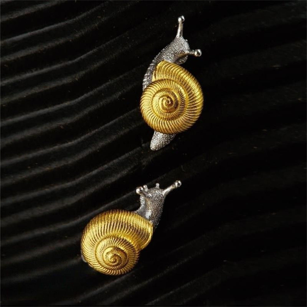 Wholesale  Silver Gold Plated Snail Earrings