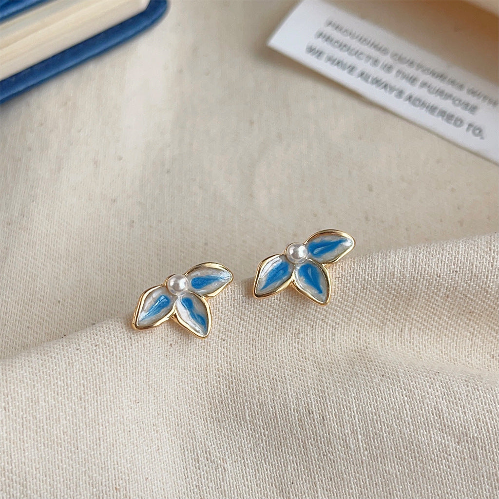 Wholesale Blue Oil Dripping Acrylic Earrings ACC-ES-Eryu008