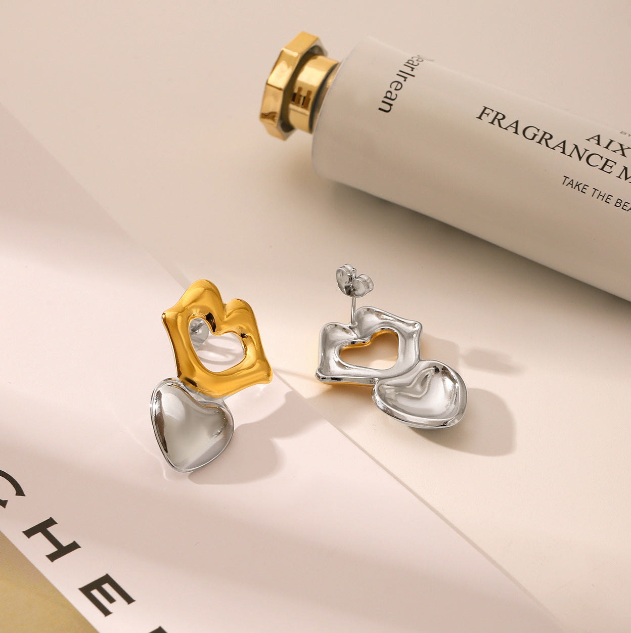 Wholesale  sexy lips heart-shaped titanium steel earrings