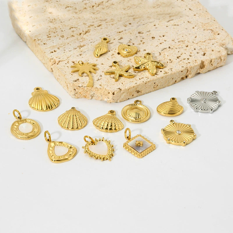 Wholesale Stainless Steel Mermaid Shell Star Sea Pendant