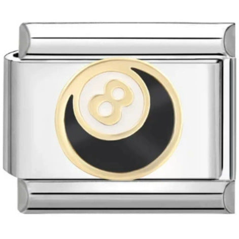 Wholesale  Italian Charm Bracelet 9mm DIY Billiards Snooker  Creative Stainless Steel Composable Bracelet