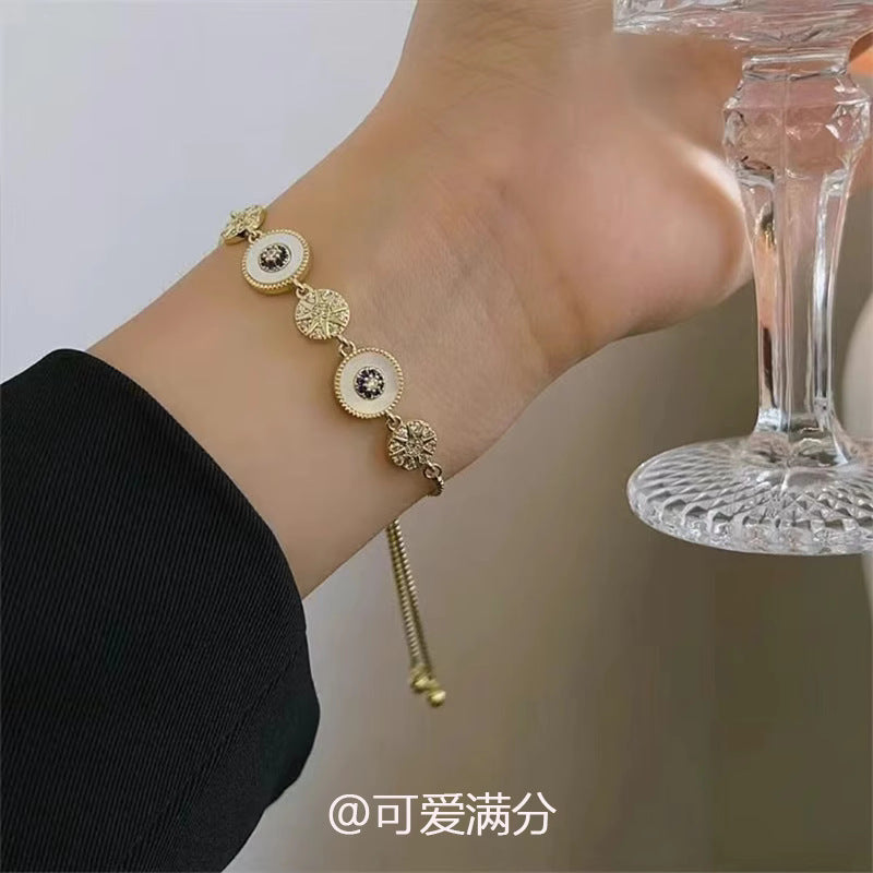 Wholesale Golden Mother-Of-Pearl Eight-Pointed Star Bracelet