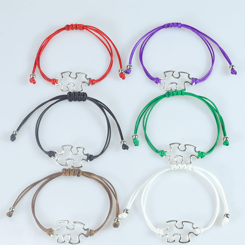 Wholesale Bracelet Puzzle Pendant Hand Ornaments Autistic Wax Rope Hand Rope