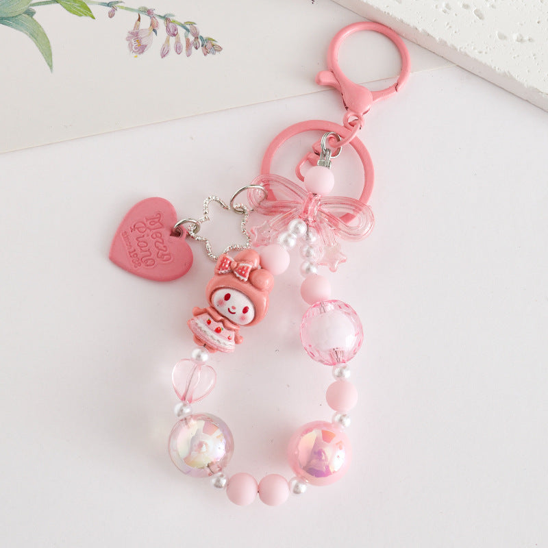 Wholesale Cartoon Fun Handmade Beaded Acrylic  Keychain   ACCVIP