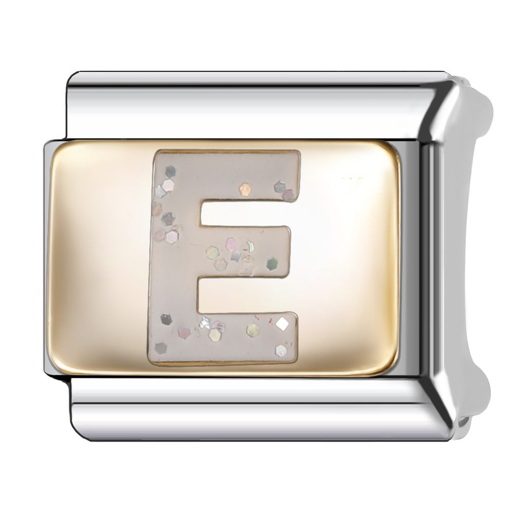 Wholesale Italian Module 9mm Oil-Dropping Gorgeous Letter Bracelet