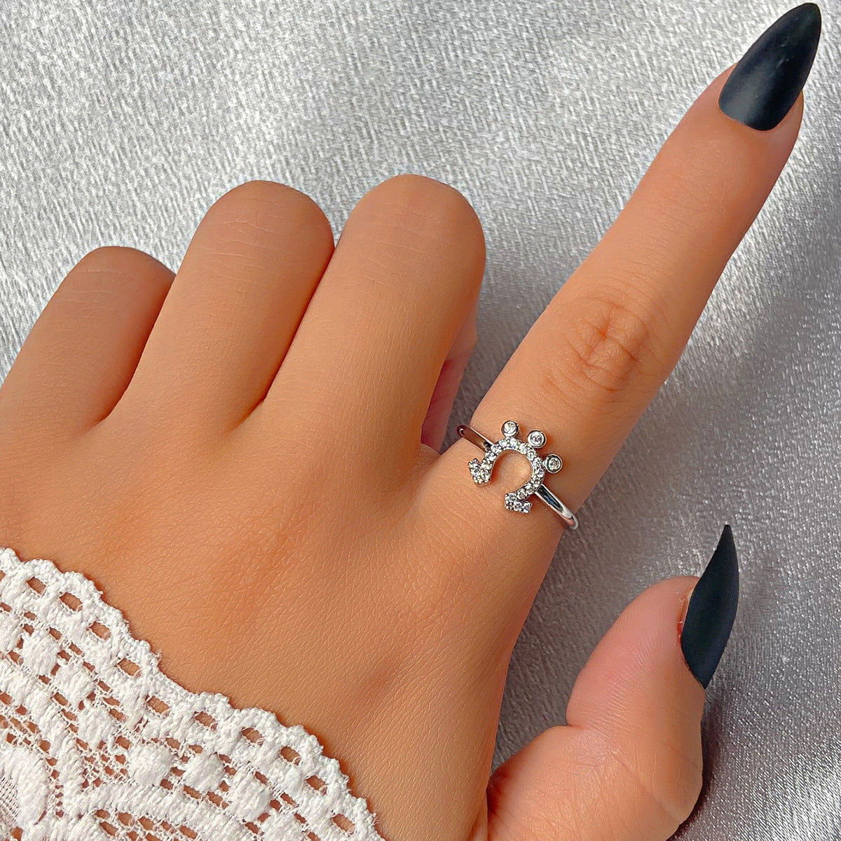 Wholesale creative retro devil' s eye opening ring