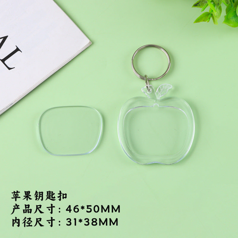 Wholesale Calligraphy Acrylic Keychain Blank Photo Frame - Trendy Fashion Accessory Gift for Party