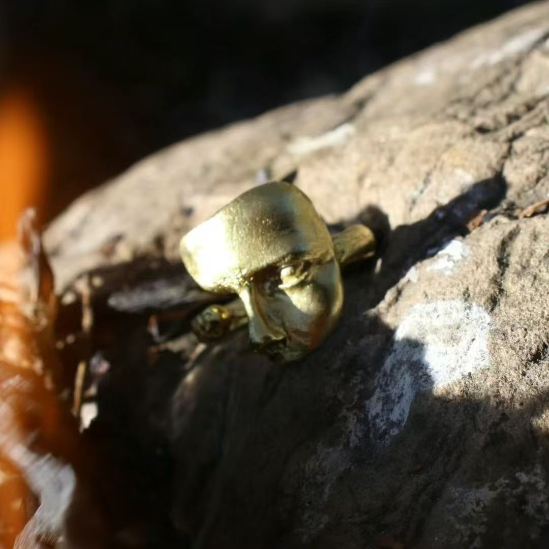 Wholesale  Mask Alloy Ring Opening All-match Personality Mask Ring