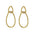 Wholesale  18k Gold Brass Oval Twist Hoop Earrings