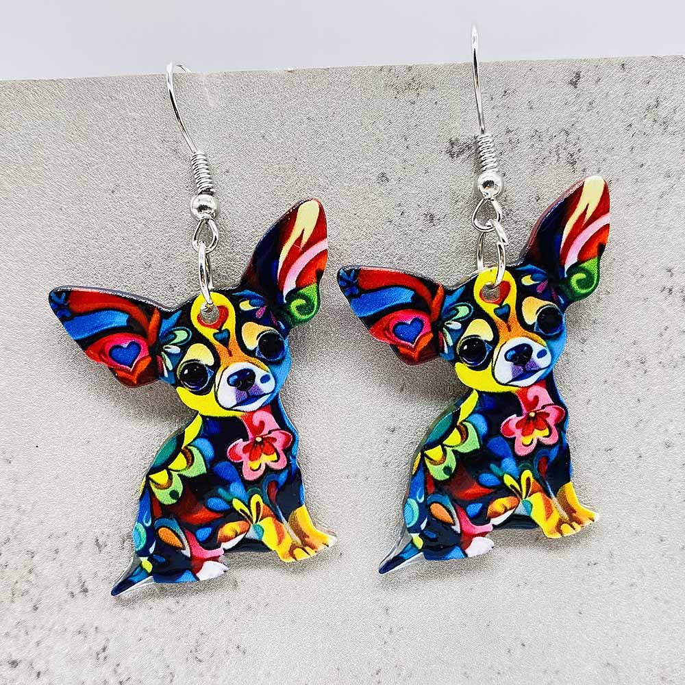 Wholesale Cartoon Animal Cute Cat Acrylic Earrings