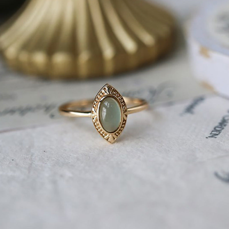 Wholesale Topaz Peridot Vintage Copper Flower Rings Adjustable Rings ACC-RS-LiuYing002