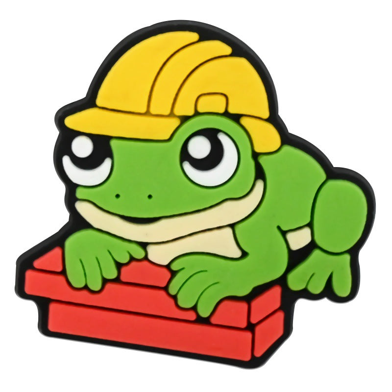 Wholesale Random 100pcs Cute cartoon animal series PVC Soft Rubber Shoe Buckle Decoration