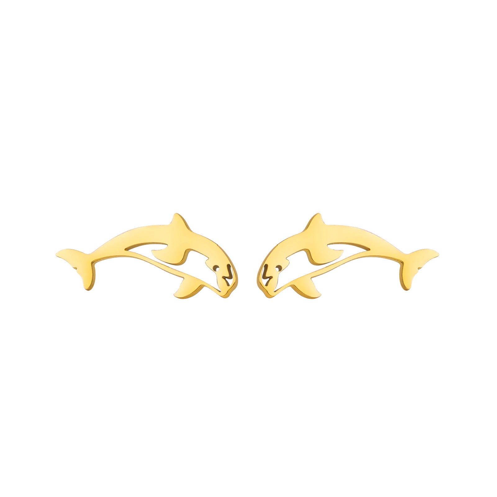 Wholesale Cute Whale Earrings Stainless Steel Ocean Animal Jewelry for Women Birthday Gift Fashion Accessory