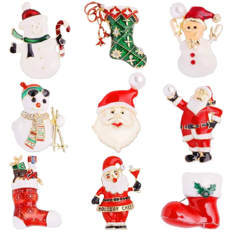Wholesale Christmas cartoon snowman corsage brooch