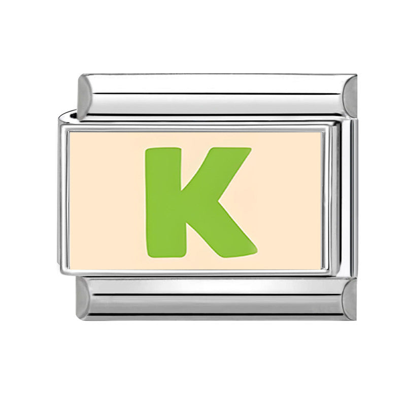 Wholesale 9mm Italian Charm Starter Bracelets DIY Letter Series Stainless Steel Composable Bracelet