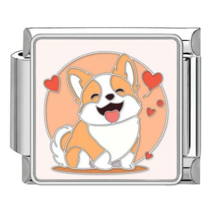 Wholesale DIY Italian Charm Bracelet With Pet Pattern Cute Modular Jewelry Accessory For Everyday Wear