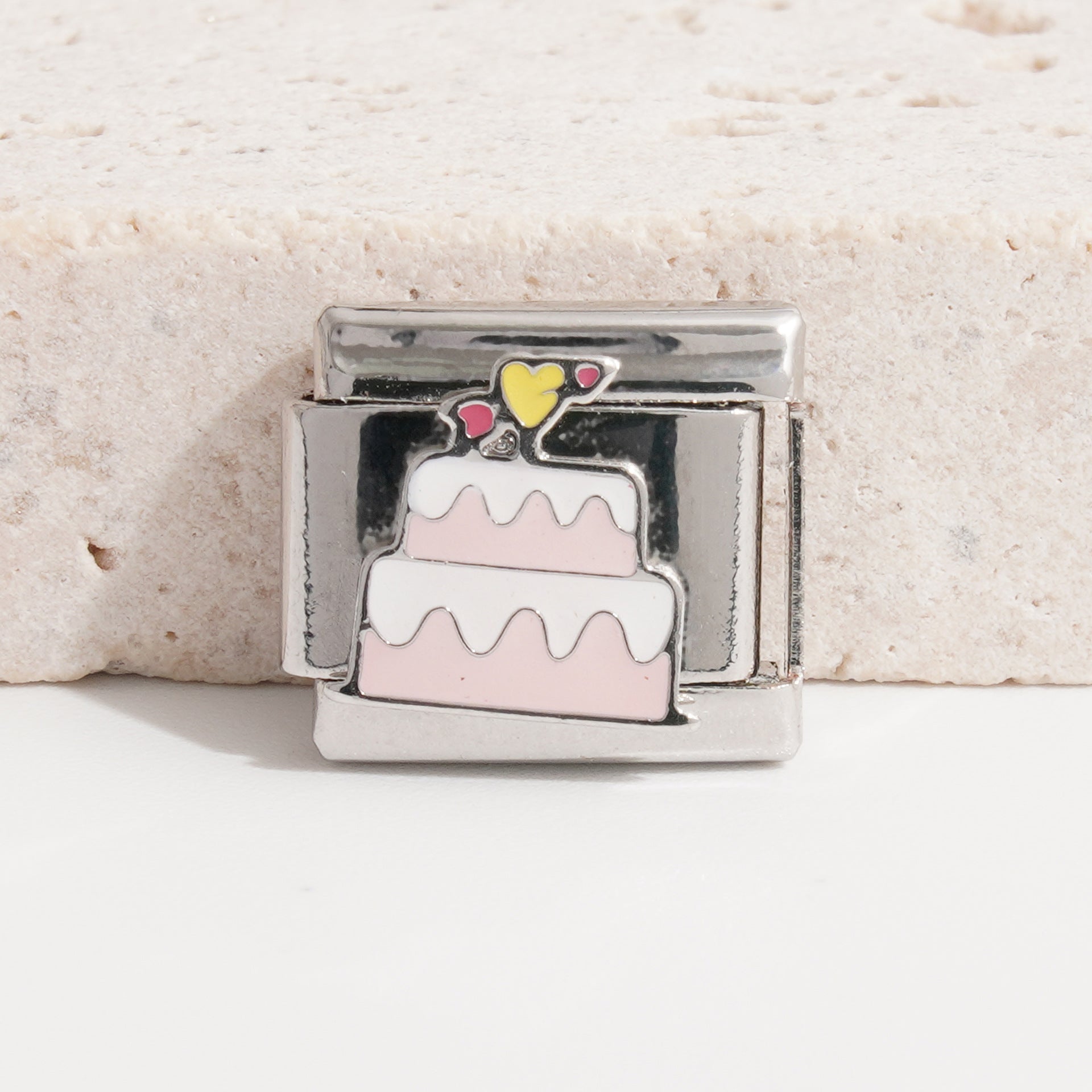 Wholesale Italian Charm Bracelet 9mm DIY Splicing Creative Cake Stainless Steel Composable Bracelet