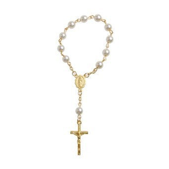 Wholesale  Pearl Chain Bracelet Gold Cross Pearl Bracelet