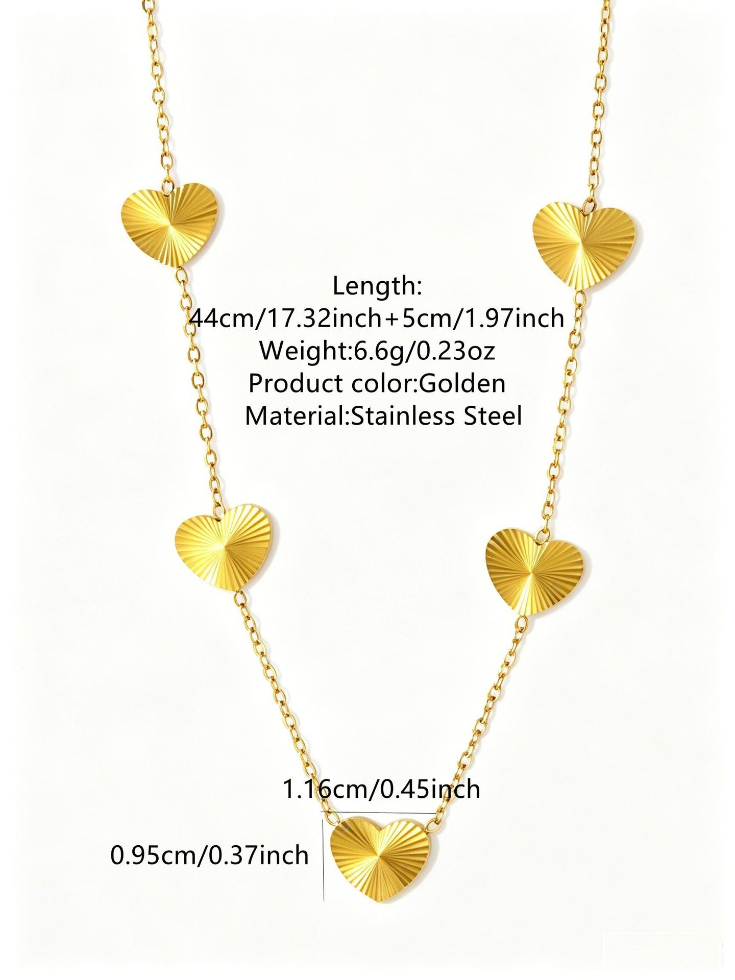 Wholesale Stainless Steel Heart Jewelry Set Earrings Necklace Bracelet for Boutique Resale