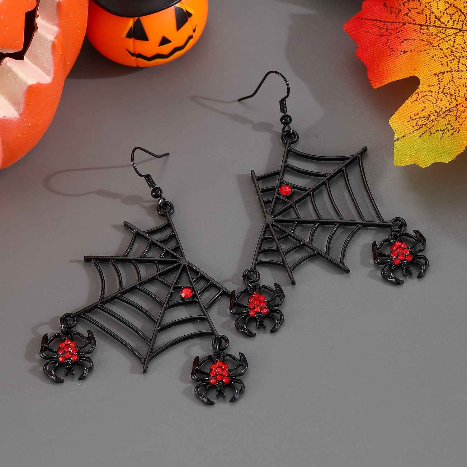 Wholesale Gothic Bat  Pendant Earrings Zinc Alloy Electroplated Glossy Black for Women' s  Jewelry Accessory