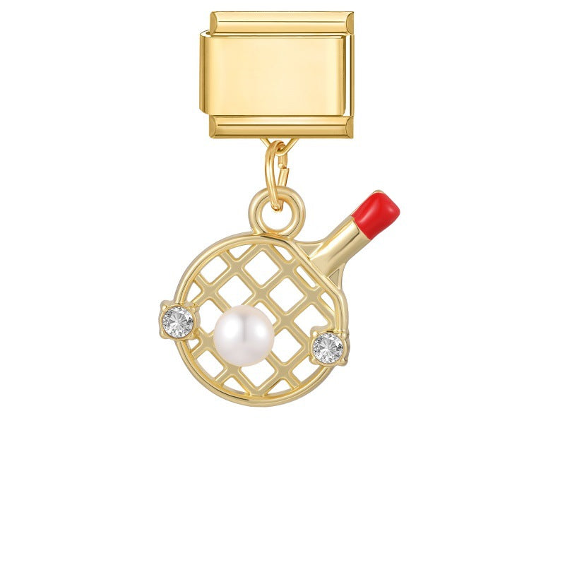Wholesale Gold Bow Dog Pendant DIY Bracelet - Chic Fashion Accessory Gift