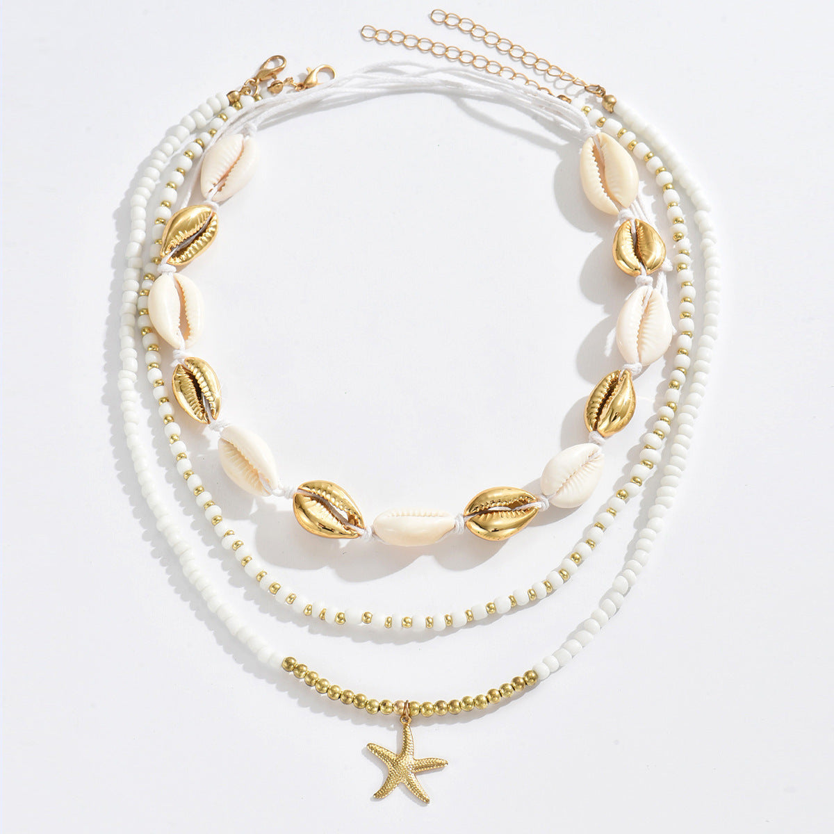 Wholesale Summer Ocean Beach Style Shell Necklace Set