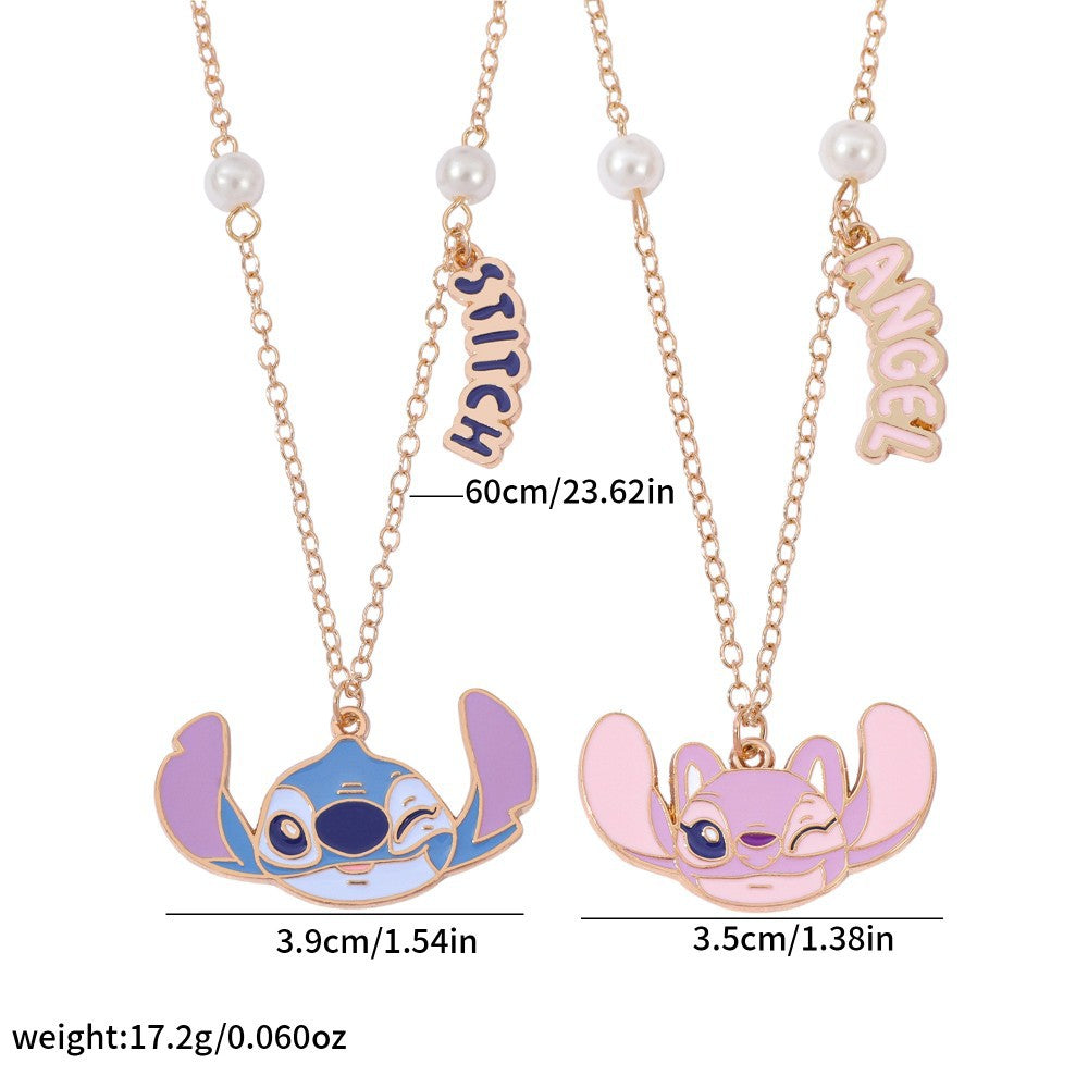 Wholesale 2PCS cartoon  zinc alloy necklace ACCVIP
