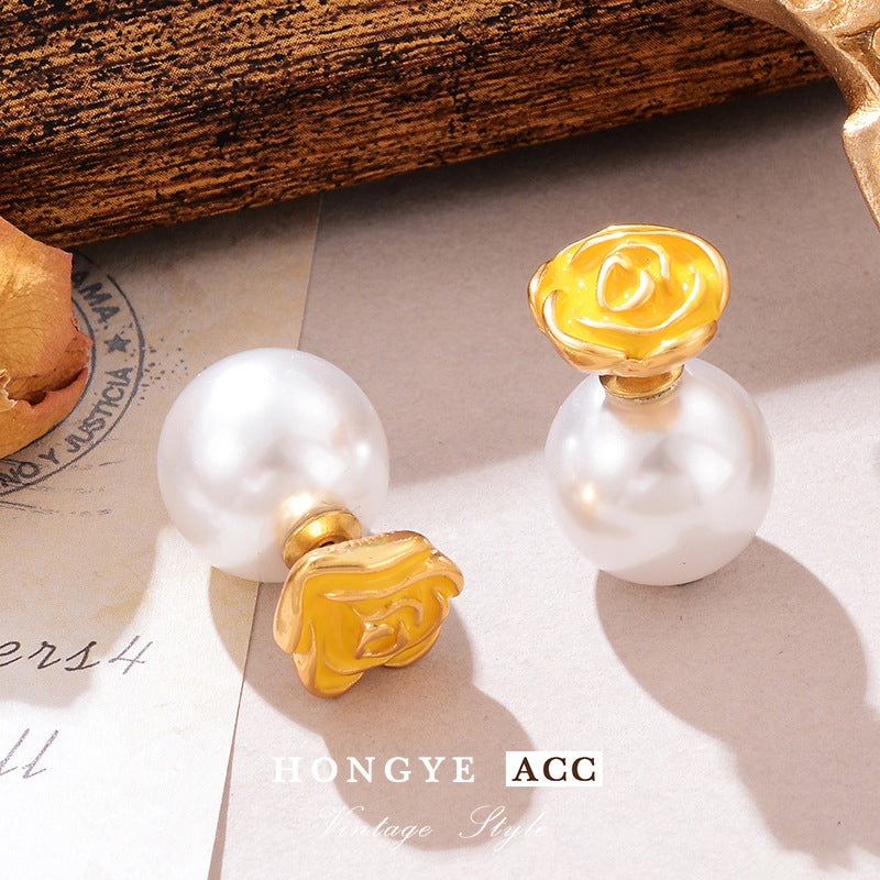 Wholesale  Retro Style Sweet Flower Versatile Earrings