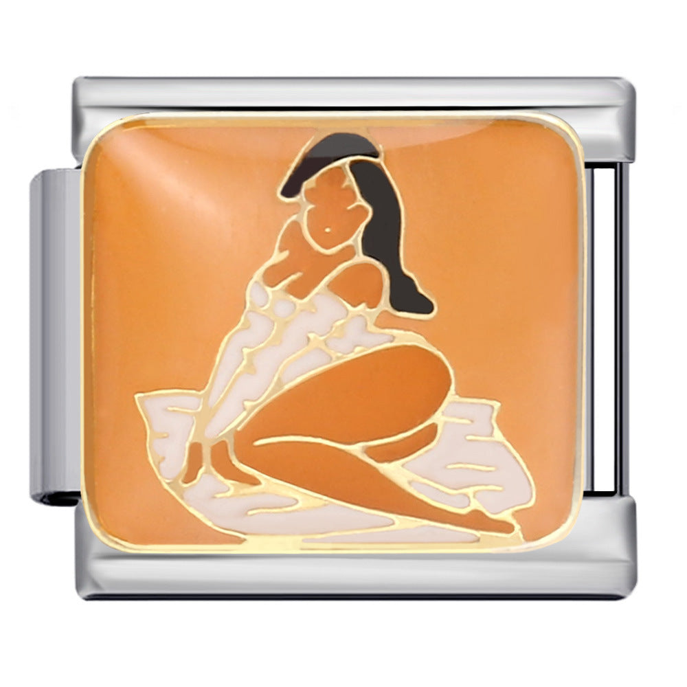 Wholesale Italian Charm Bracelet Cute cartoon character   Stainless Steel Composable Bracelet