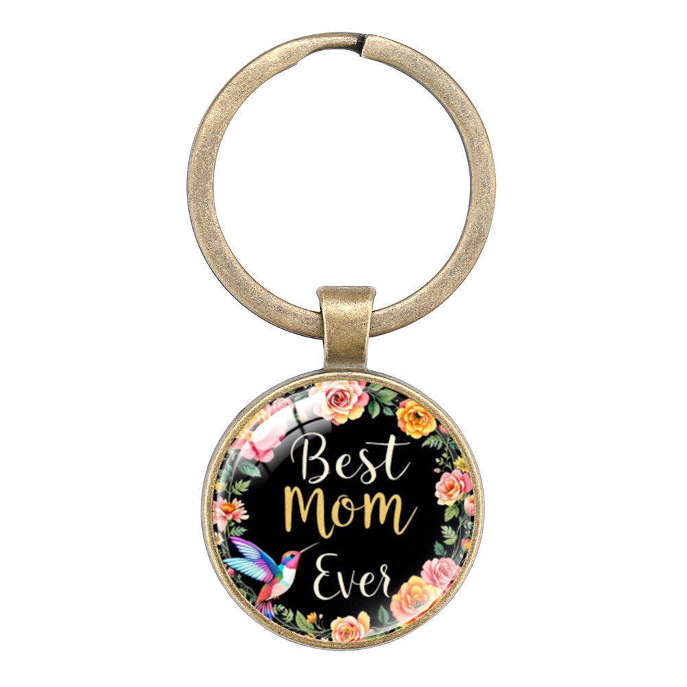 Wholesale Keyring Mom Mother' s Day Glass Keychain