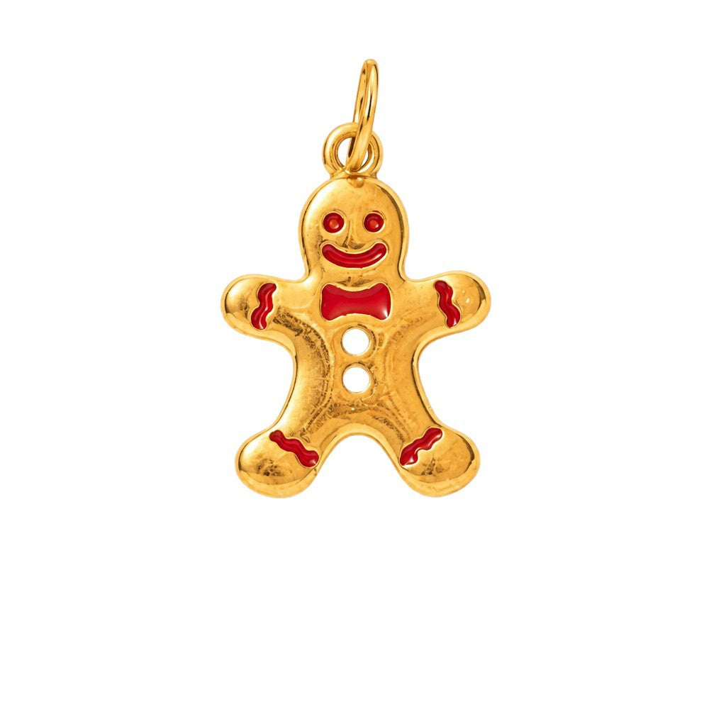 Wholesale Stainless Steel Girl Glasses Pendant Vacuum Plated Doll Face Necklace Stylish Party Jewelry Boutique Resale