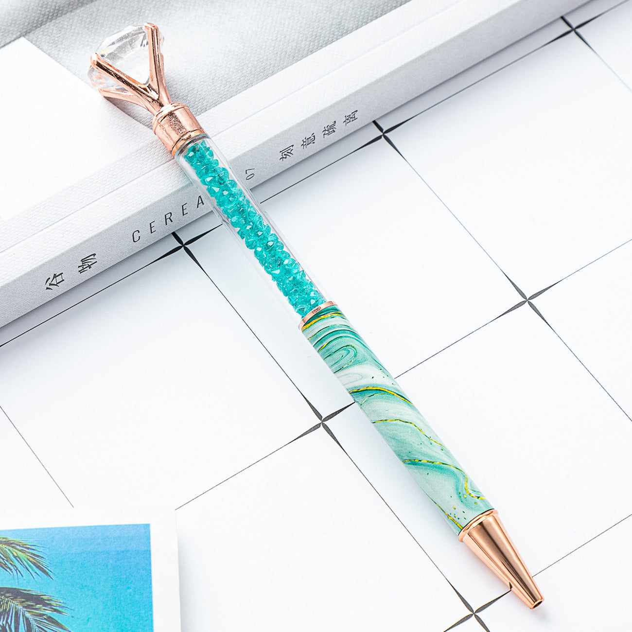 Wholesale Marbled Diamond Crystal Pen