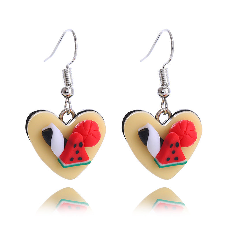 Wholesale Valentine's Day Supply Soft Pottery  Love Earrings