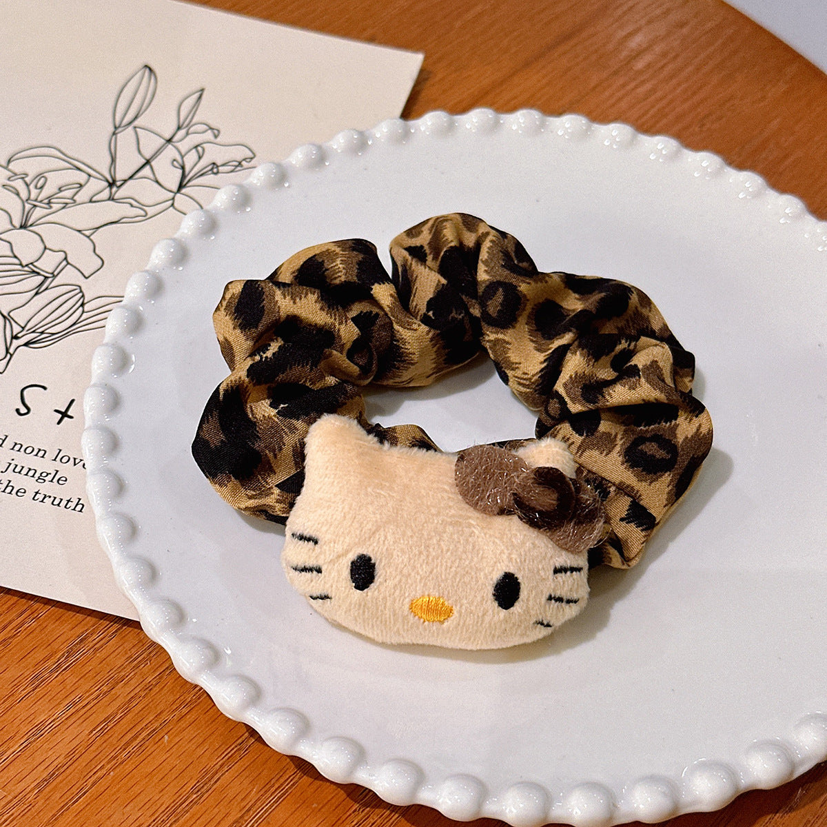 Wholesale Leopard Print Cat Hair Scrunchies ACCVIP-HS-Huidi017