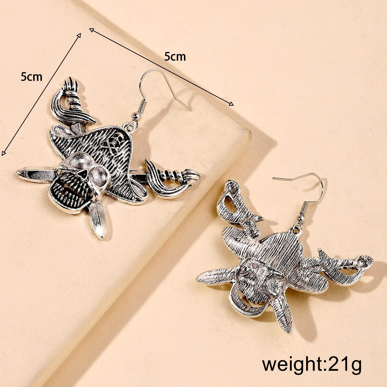 Wholesale Gothic Punk Skull Pumpkin Earrings Alloy Antique Gold Fashion Accessory