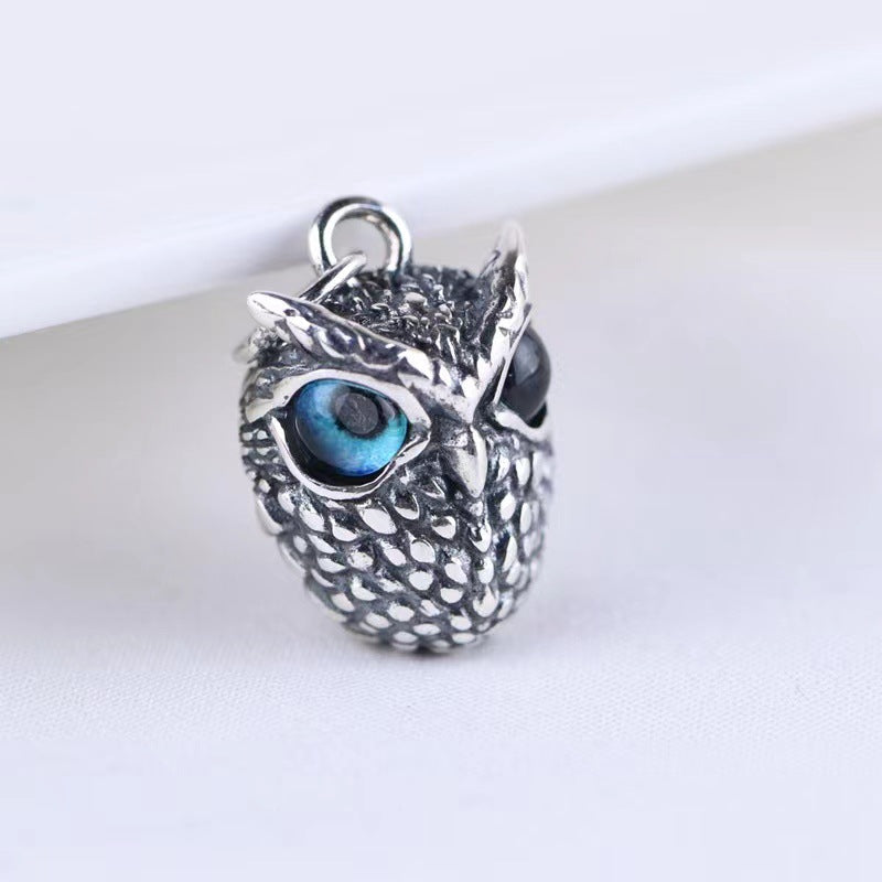 Wholesale  Titanium Steel vintage owl pendant necklaces