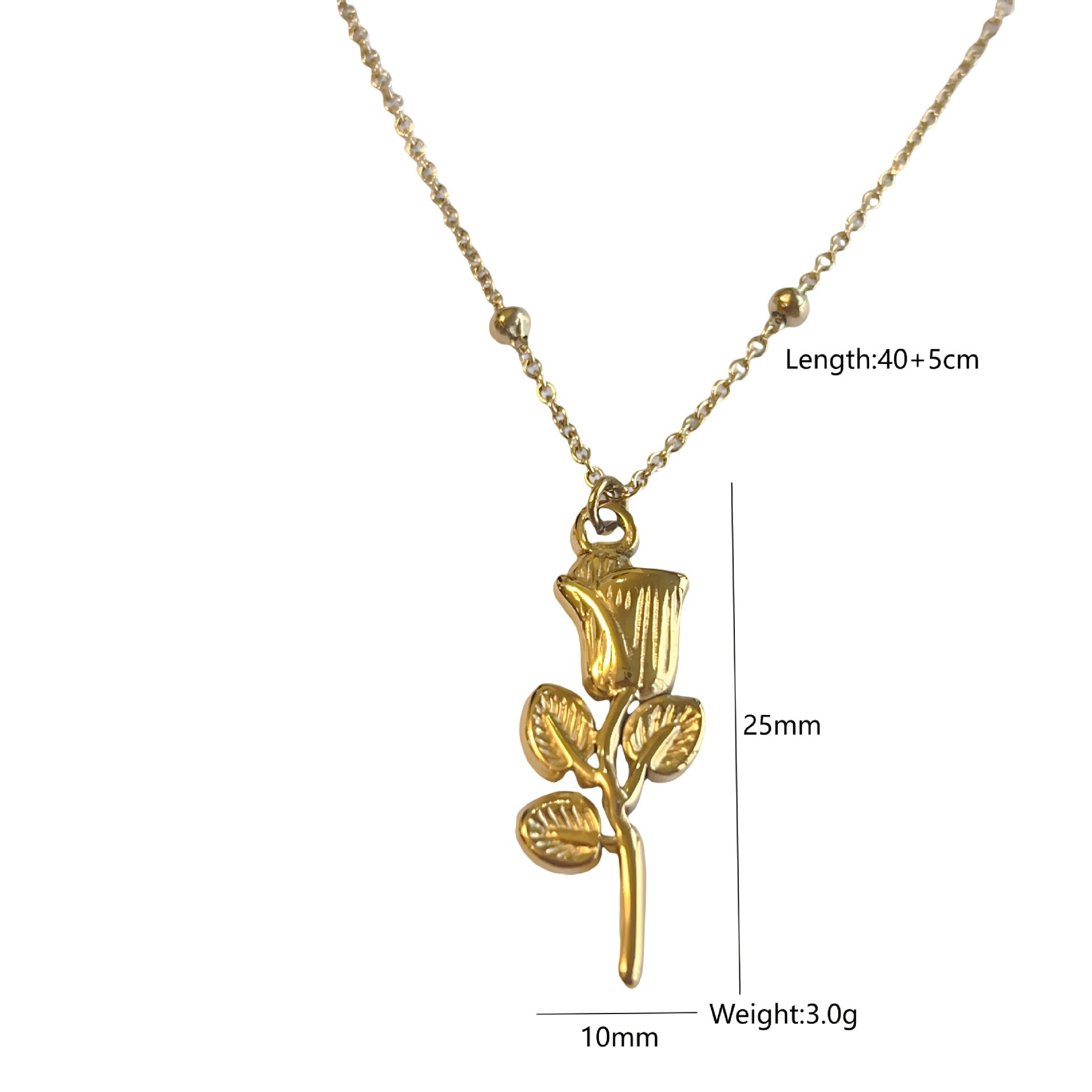 Wholesale Stainless Steel Amethyst Natural Stone Rice Bead Necklace