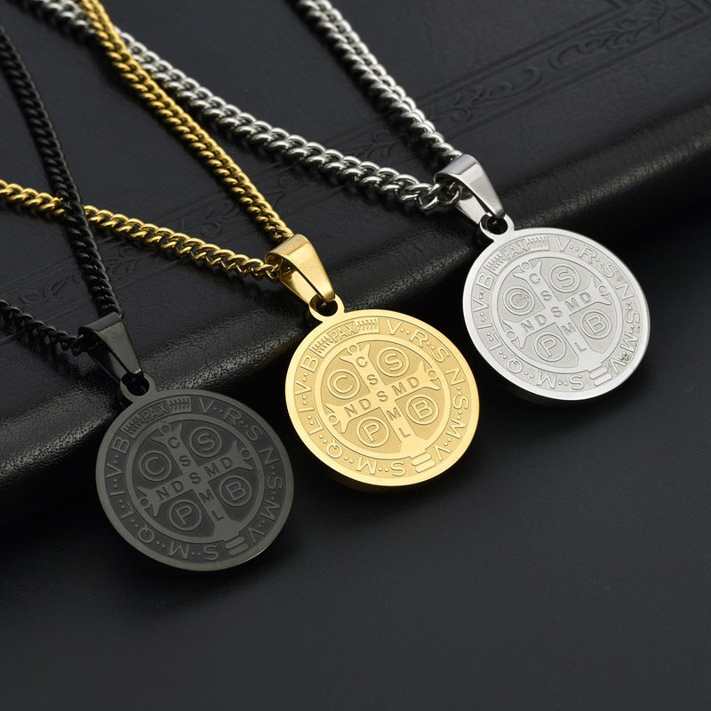 Collana con pendente esorcista in acciaio inossidabile all'ingrosso