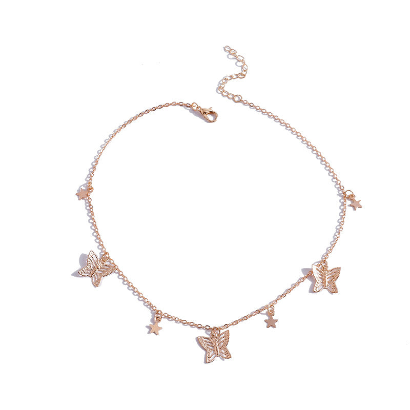 Wholesale Sequin Star Butterfly Necklace ACC-NE-YueSen015