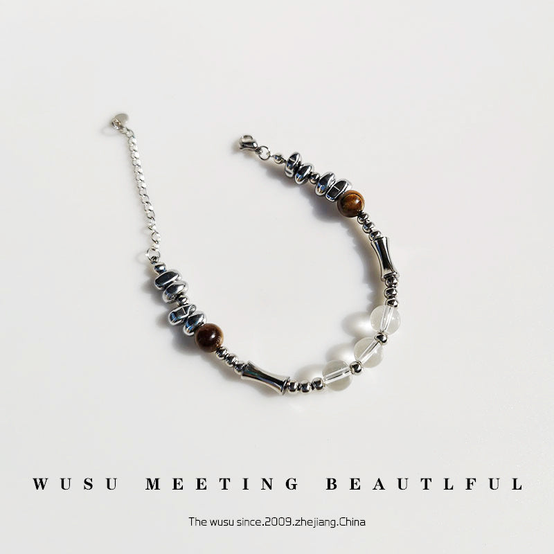 Wholesale  retro Tiger Eye Stone stitching bracelet