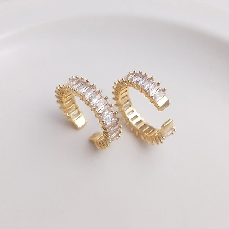 Wholesale Light Luxury Adjustable Rings Opening Geometric Rectangular Zircon Ring ACC-RS-SY004