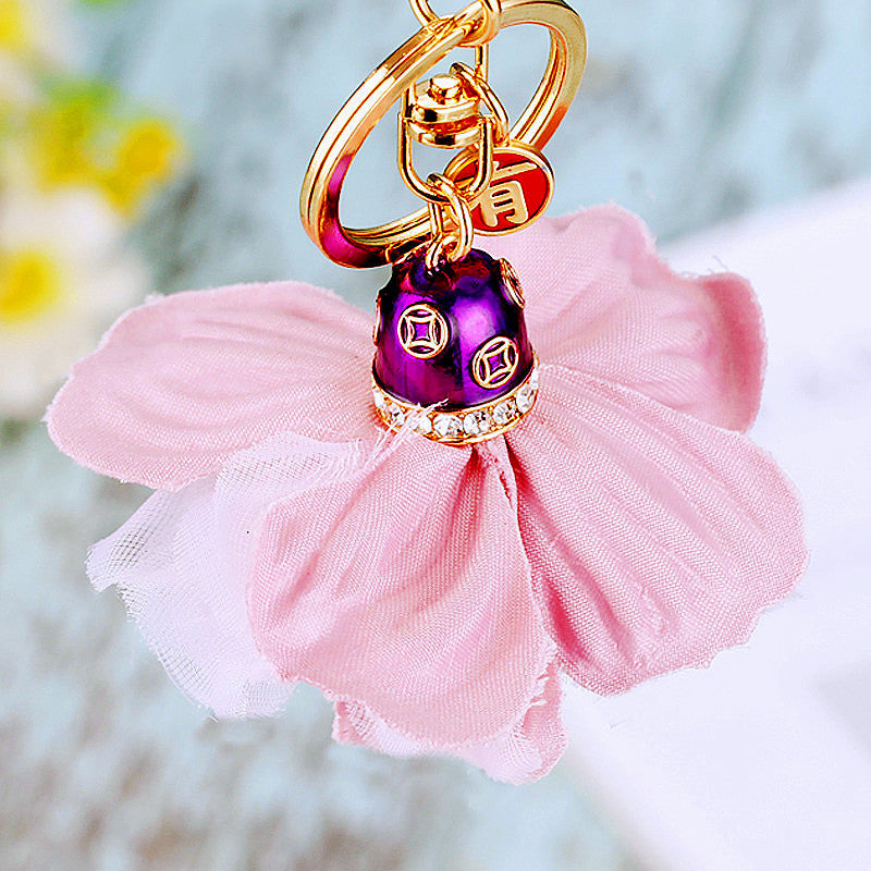 Wholesale Flower Zinc Alloy Keychain ACC-KC-RuiYuan001