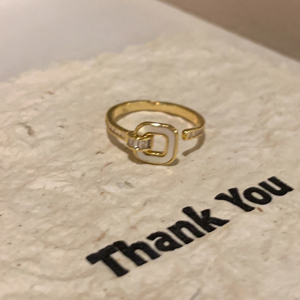 Wholesale Colorful Drip Enamel Butterfly Ring ACC-RS-Yues006