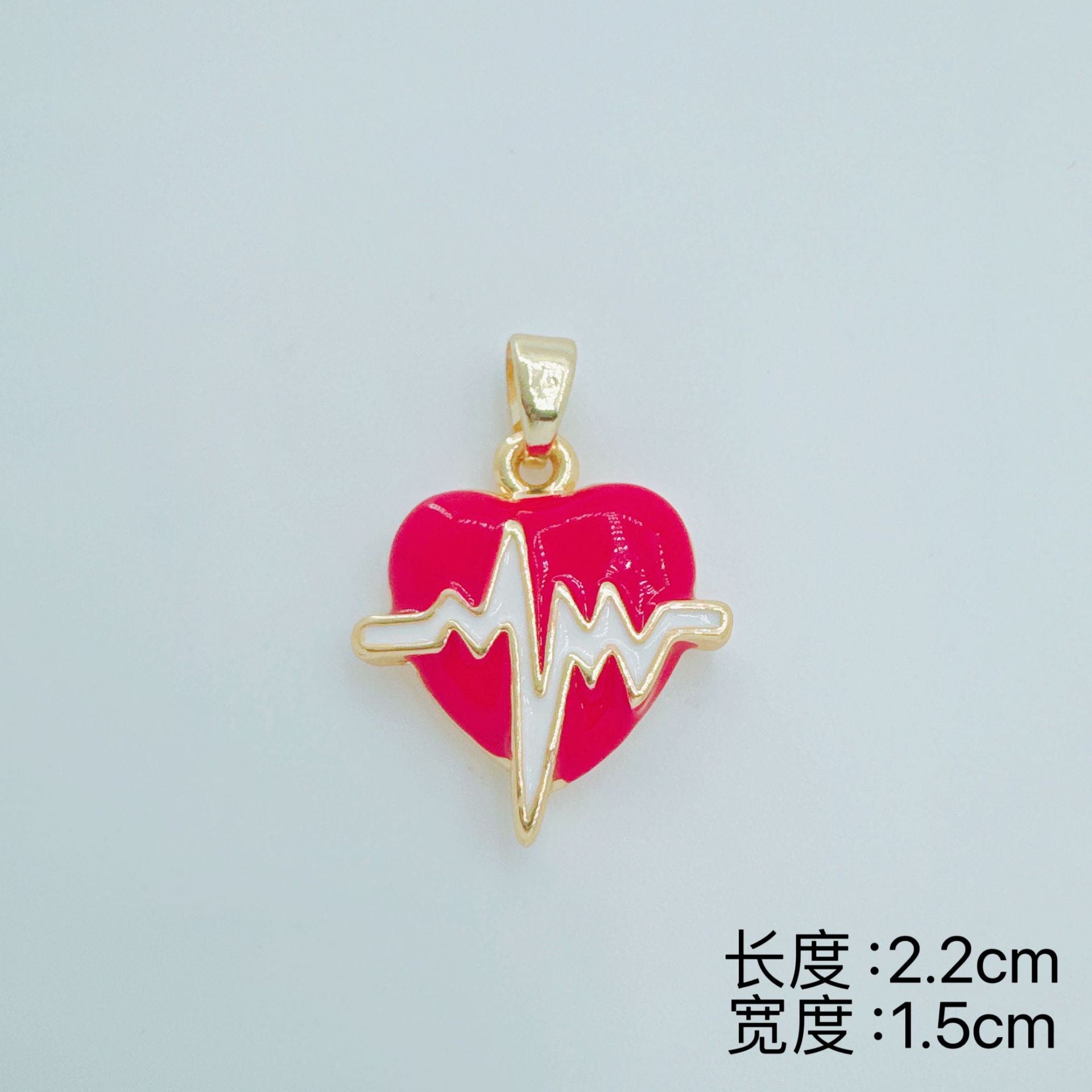 Wholesale Chic Red Crown Heart Pendant Necklace Gold Plated Copper Fashion Accessory