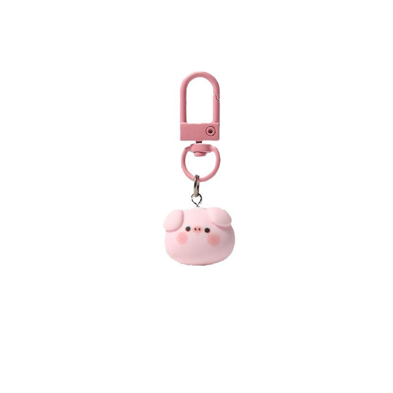Wholesale Cute Pink Pig Keychain Pendant,  Plastic Resin Cartoon Fashion Accessory for Bag or Car Key