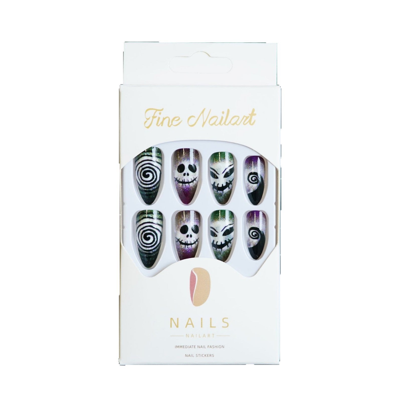 Wholesale 24 Pieces/ box  Funny Skull Nails Kits Nail Stickers