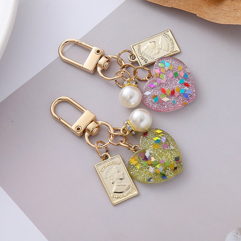 Wholesale  pearl love keychain
